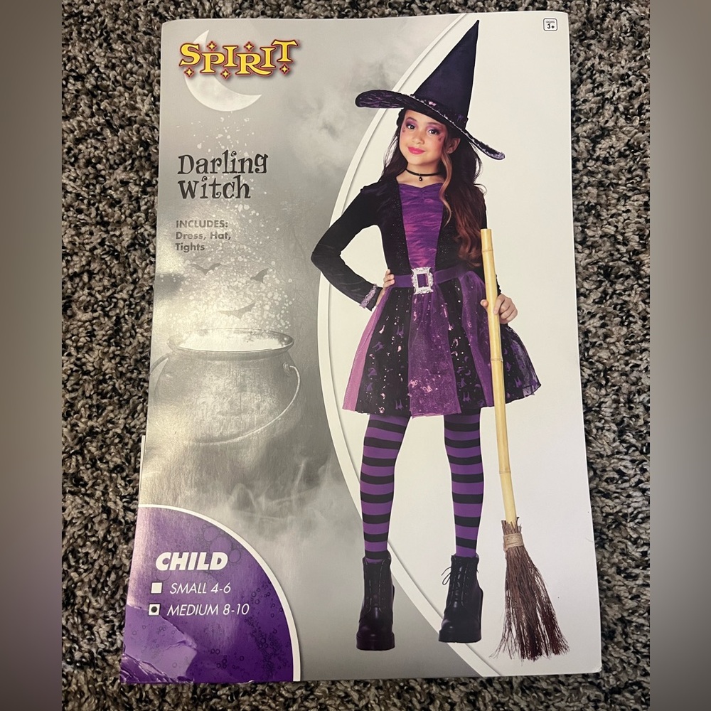 Spirit Kids Darling Witch Costume - Purple and Black